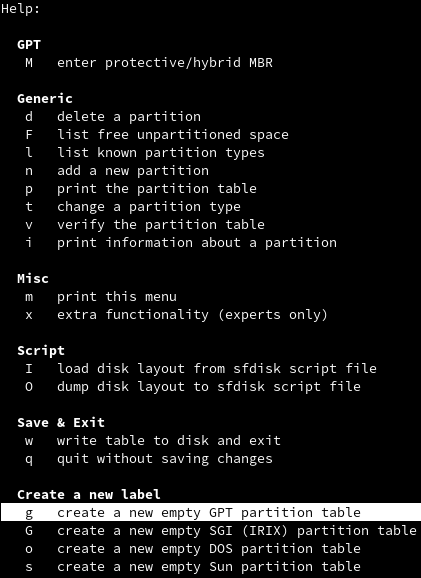 [2] Tạo GPT Partition table
