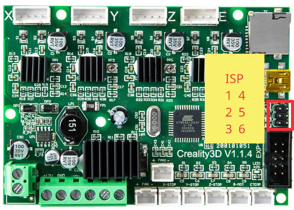 [4] Creality3D v1.1.4 & ISP jacks