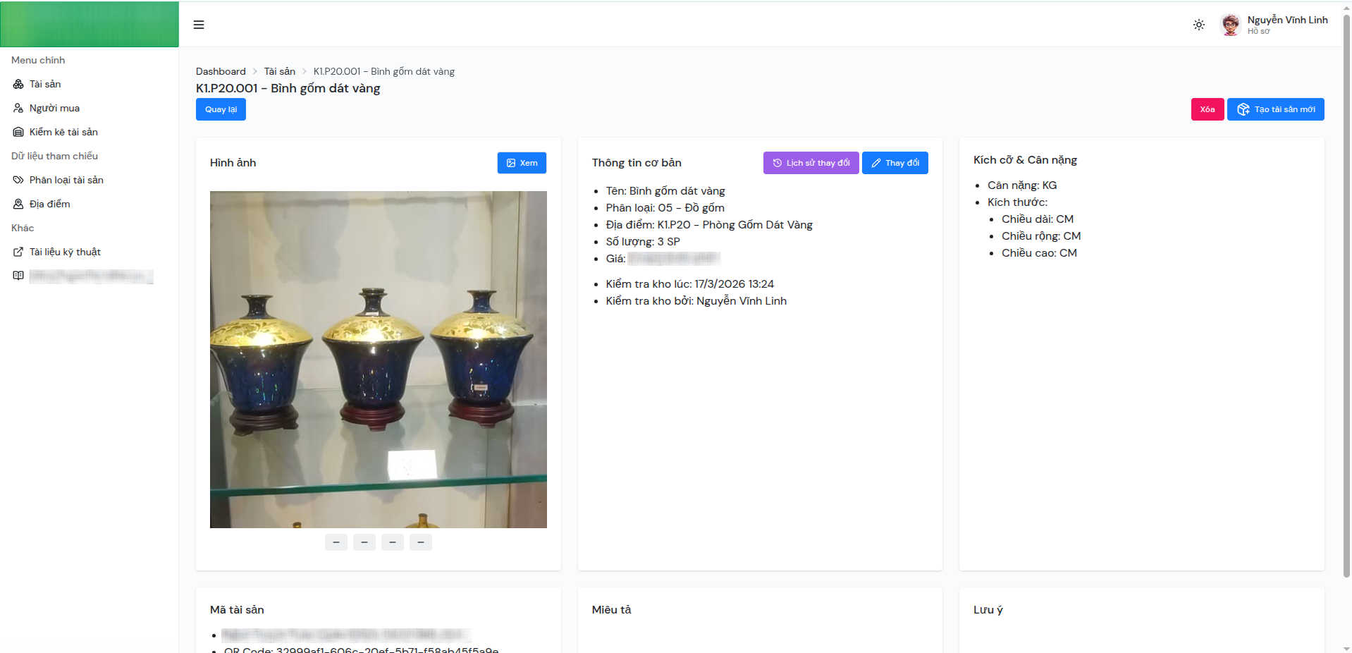 [3] Chi tiết di sản